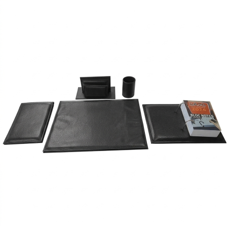 Garniture de Bureau en Skai 5 pièces Noir