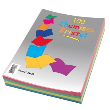 Chemises Cartonnées Luxe 4 couleurs Bristol-100pcs
