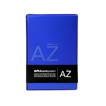 Porte carte de visite APLI à anneaux - 60 cartes - Bleu