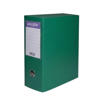 Boîte d'archive Cartonné Pruple dos 10cm Vert