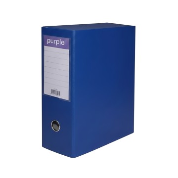Boîte d'archive Cartonné Pruple dos 10cm Bleu