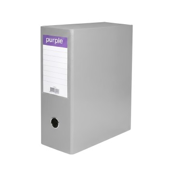 Boîte d'archive Cartonné Pruple dos 10cm Gris