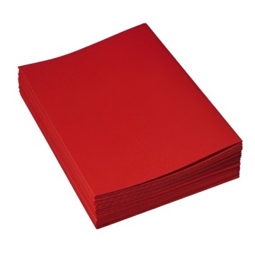 Chemises Cartonnées Rouge  Luxe Bristol-100pcs
