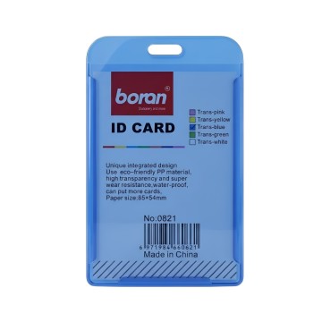 Porte Badge BleuTransparent 9 x 6cm Portrait