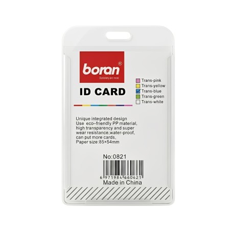 Porte Badge Transparent 9 x 6cm Portrait