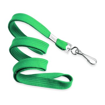 Cordon Pour Badge 10 mm Avec Mousqueton Vert