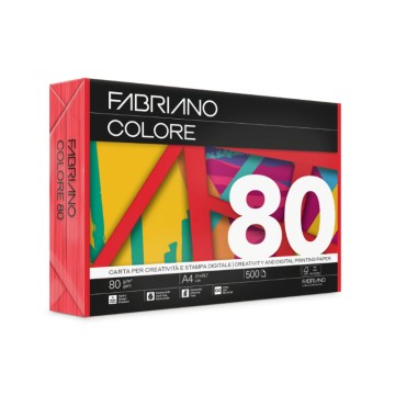 Rame Fabriano Rouge Fort A4 80 gr - 500 feuilles
