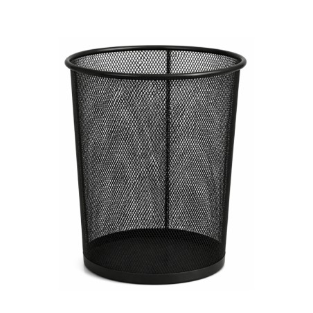 Corbeille à Papier Métallique Moyenne Format - noir