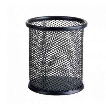 Pot à Stylo Rond Maille 802 Métal Noir