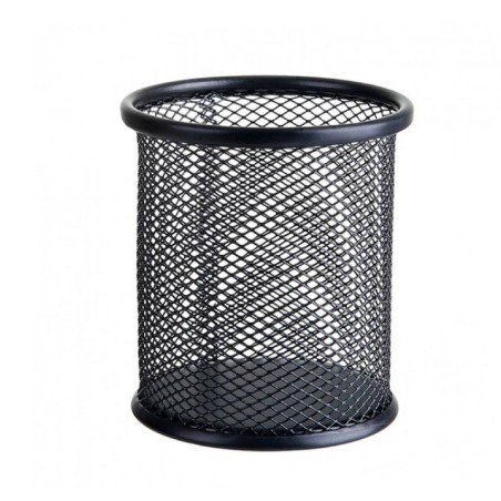 Pot à Stylo Rond Maille 802 Métal Noir