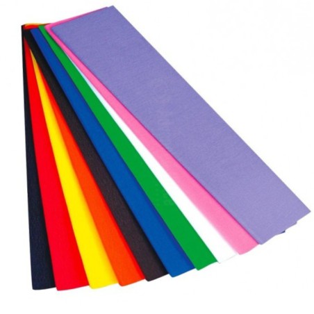 Papier Crêpe  200 x 50 cm couleur - Double face