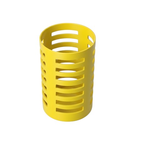 Pot a stylo Rond en Plastique ARK 1558 Jaune