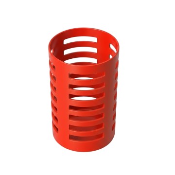 Pot a stylo Rond en Plastique ARK 1558 Rouge
