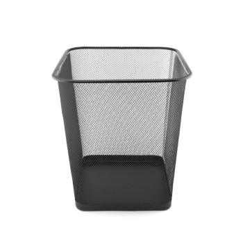 Corbeille à Papier Métallique Carre Moyenne Format - Noir