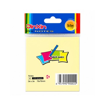 Stick Note 76/76 Pastel 100 Feuilles Jaune