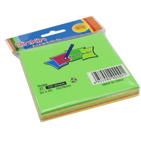 Stick Note 76/76 Fluo 100 Feuilles 5 couleurs