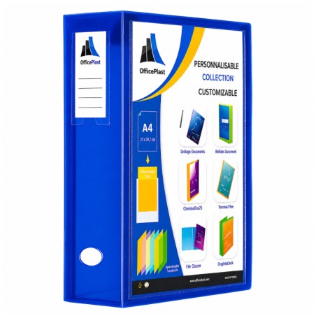 Boîte de classement Personnalisable OfficePlast Bleu Transparent