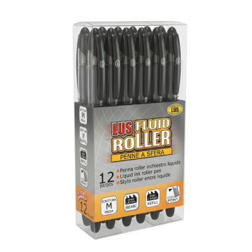 Paquet de 12 Rollers Mondialus - Noir