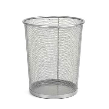 Corbeille à Papier Métallique Moyenne Format-Gris