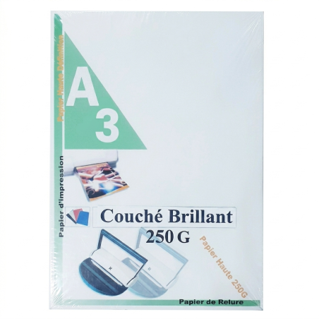 Rame page De Garde couché Brillant A3 250 g/m² 100 Feuilles