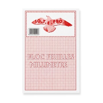 Bloc de 50 Papier Millimétré Format A4