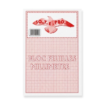 Bloc de 50 Papier Millimétré Format A4