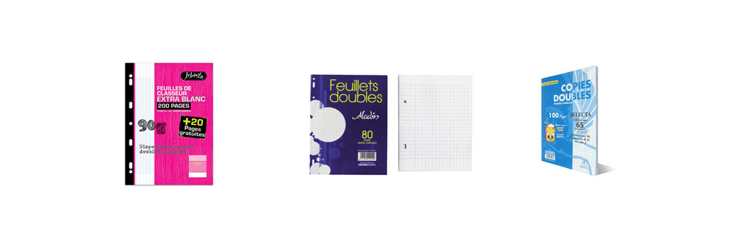 Feuille double et Recharge classeur